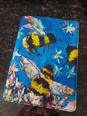 Deborah Donnelly Honey Bee Floral Fabric & Vinyl Notebook And Cover